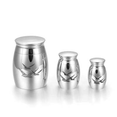 Stainless Steel Small Mini Cremation Urn Keepsake for Memory Pet Urns Stocked and OEM/ODM