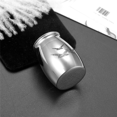 Stainless Steel Small Mini Cremation Urn Keepsake for Memory Pet Urns Stocked and OEM/ODM